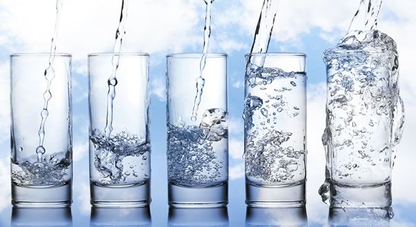 image of 5 glasses of water